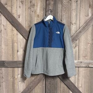 The North Face Heather Gray Fleece Pullover EUC